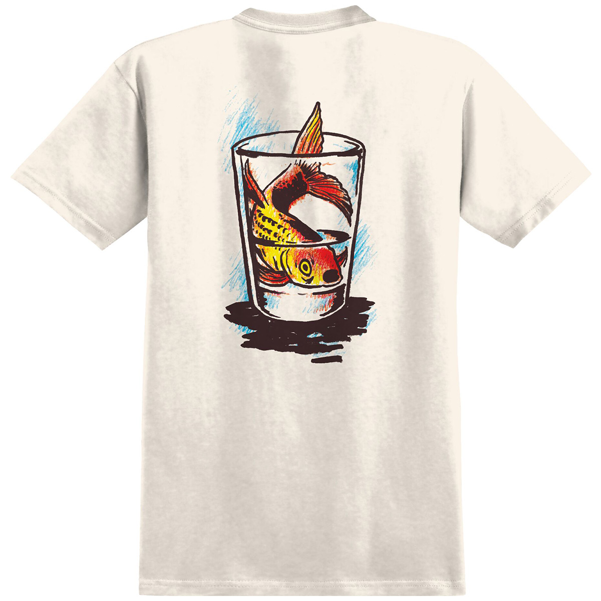 Anti Hero Fish Bowl T-Shirt Cream Anti Hero Fish Bowl T-Shirt Cream