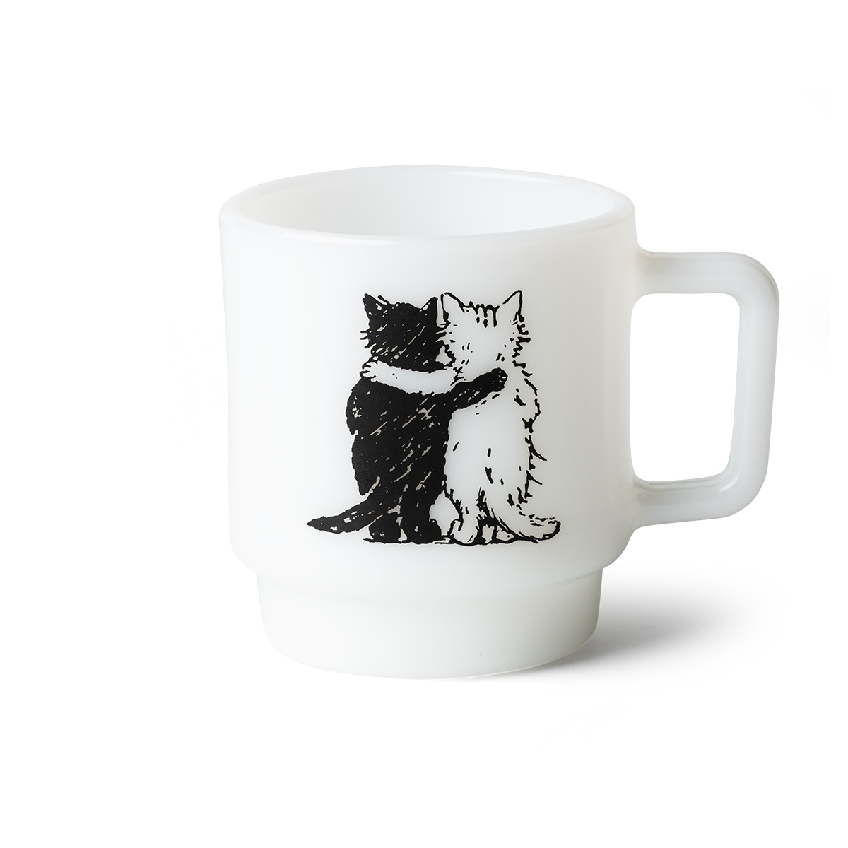 Carhartt WIP Hugging Cats Glass Mug White