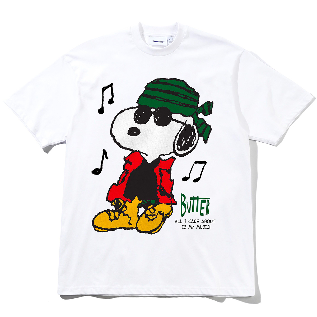 Butter Goods x Peanuts Music T-shirt White Butter Goods x Peanuts Music T-shirt White