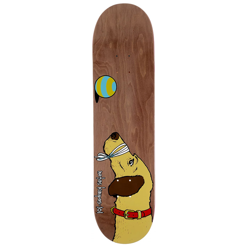 101 Natas Dog Heat Transfer Skateboard Deck Brown 8.25