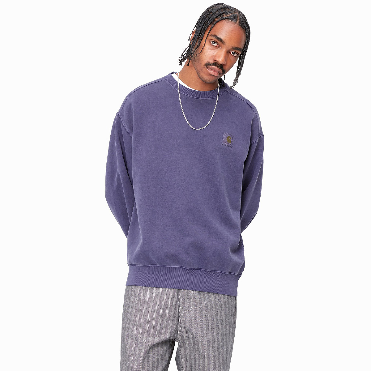 Carhartt WIP Vista Sweater Aura Garment Dyed Carhartt WIP Vista Sweater Aura Garment Dyed