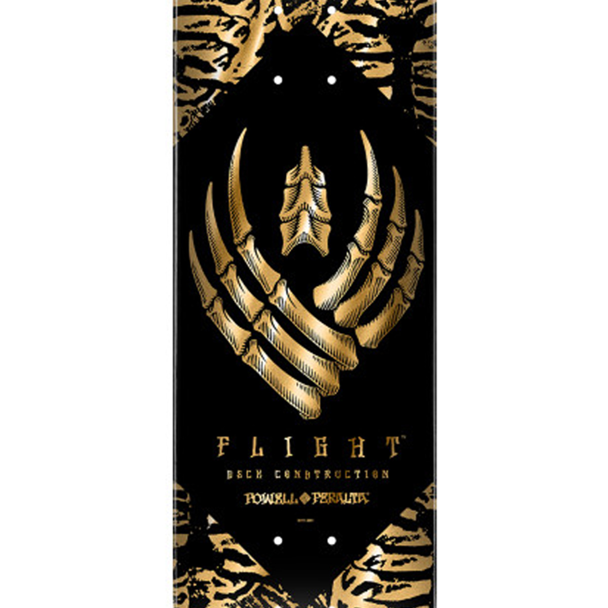Powell Peralta FLIGHT Skeleton Skateboard Deck Gold Foil 8.63
