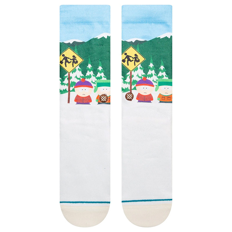 Stance X South Park Bus Stop Socks Vintage White Stance X South Park Bus Stop Socks Vintage White