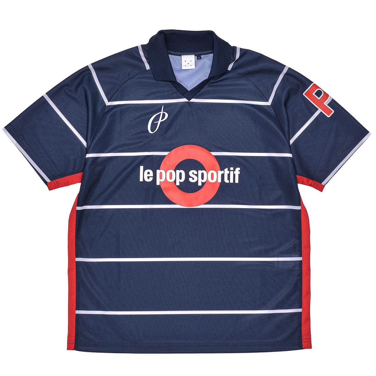 POP Striped Sportif T-Shirt Navy