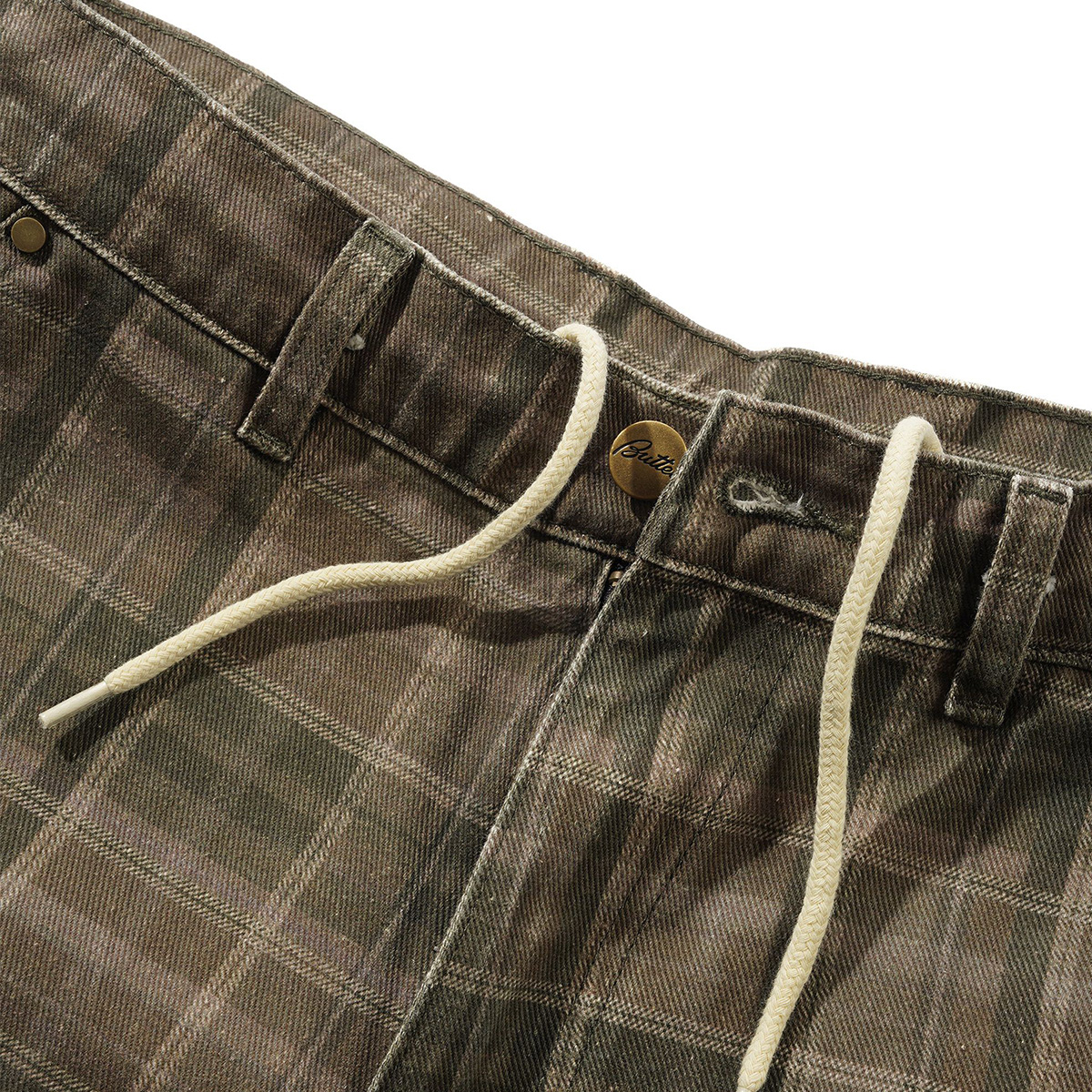 Butter Goods Work Shorts Washed Plaid