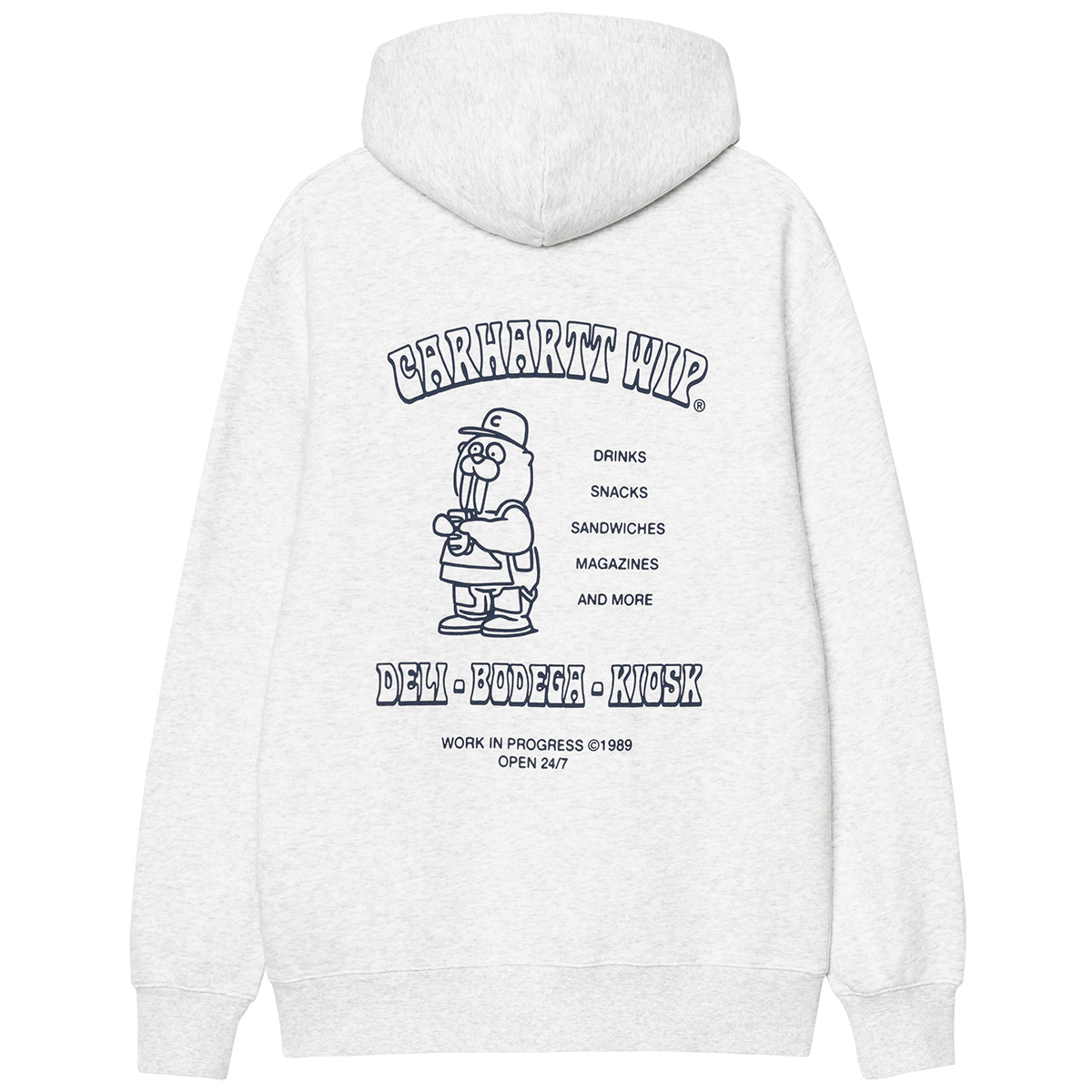 Carhartt WIP Sandwich Hooded Sweater Ash Heather/Blue