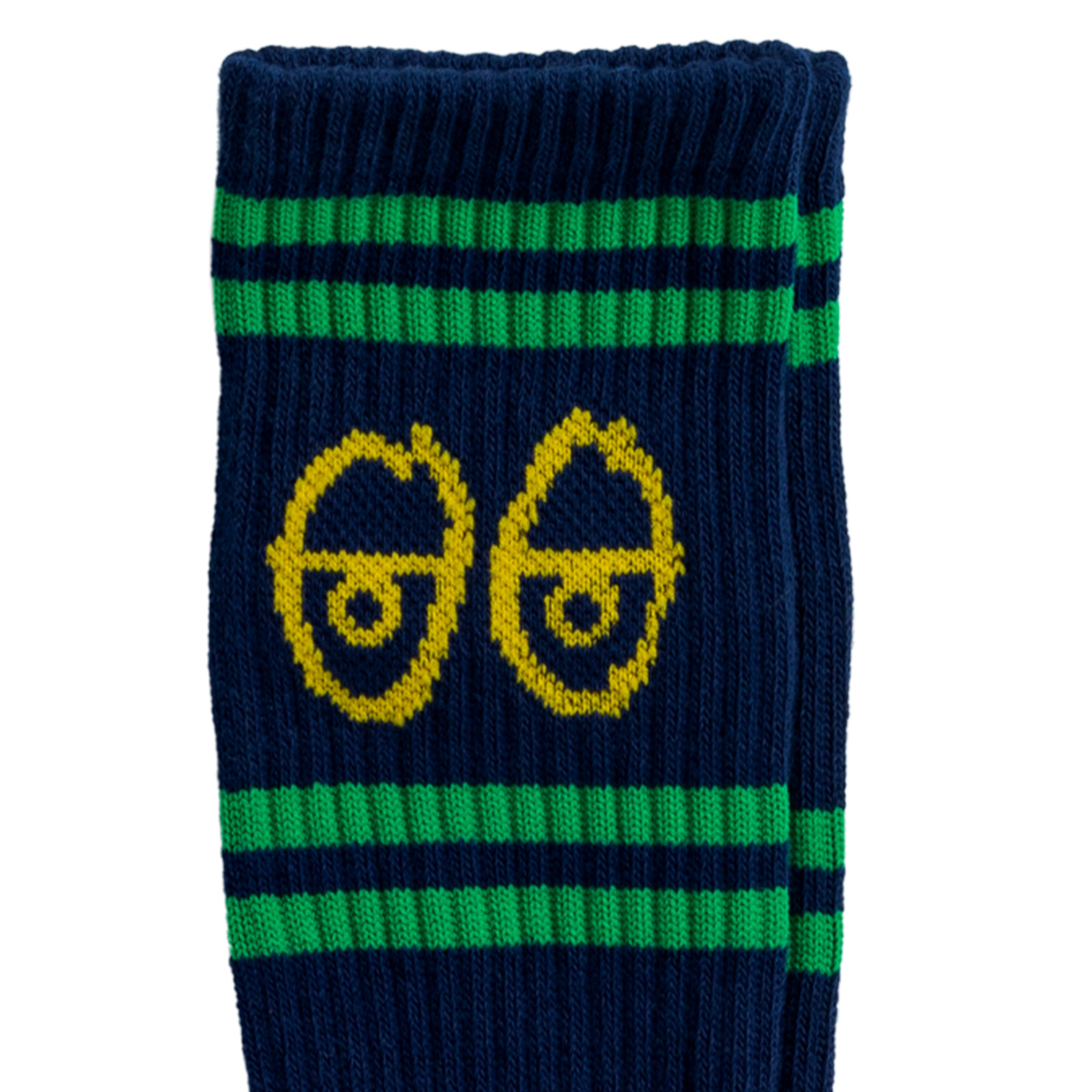 Krooked Eyes Sock Navy/Green /Yellow