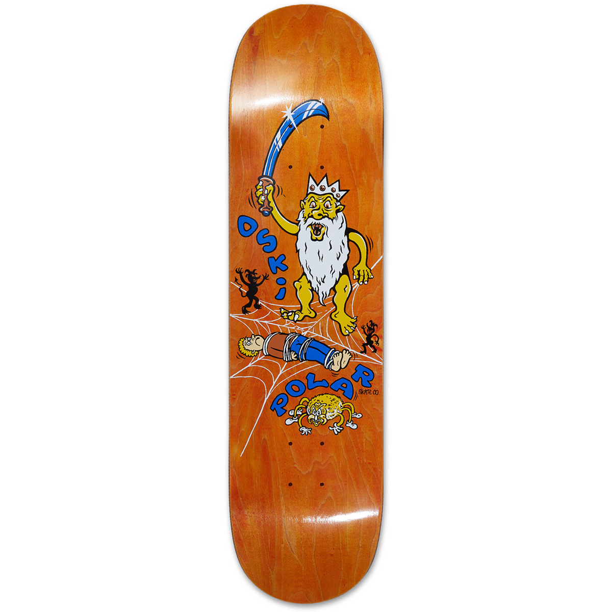 Polar Oskar Rozenberg Spider King Skateboard Deck Assorted Woodstain 8.5