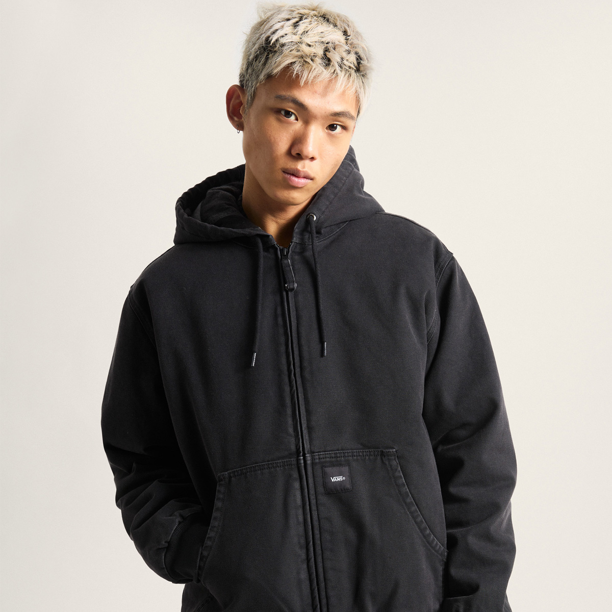 Vans Workwear Canvas Full Zip Jacket Black Vans Workwear Canvas Full Zip Jacket Black