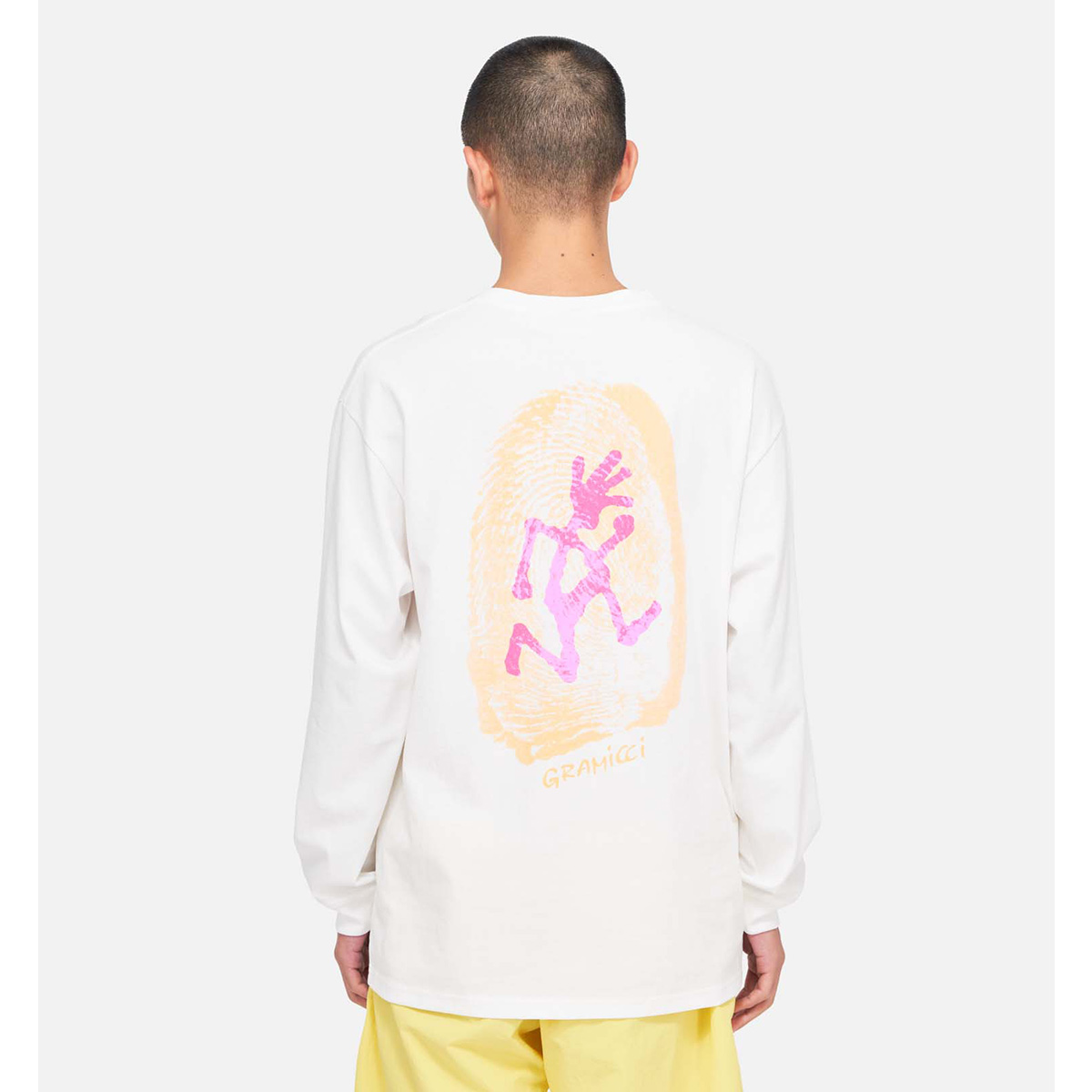 Gramicci Thumbprint Longsleeve T-Shirt White Gramicci Thumbprint Longsleeve T-Shirt White