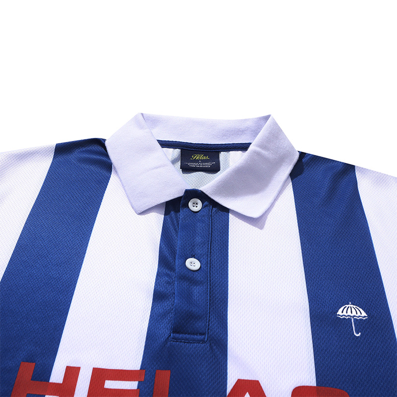 Helas Blokecore Longsleeve Polo Blue