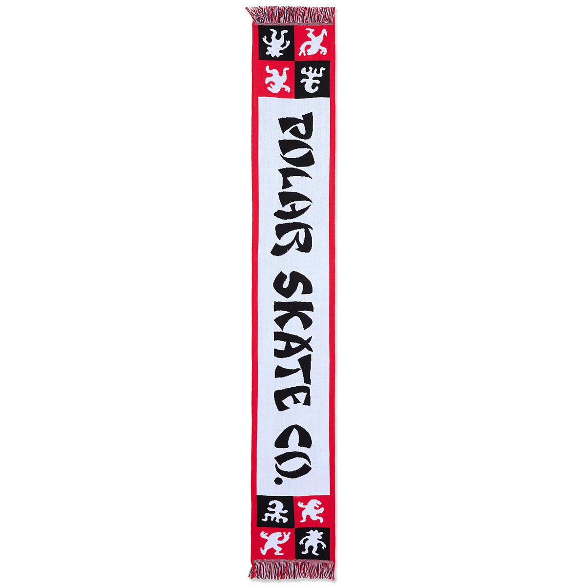 Polar Checkers Football Scarf Red
