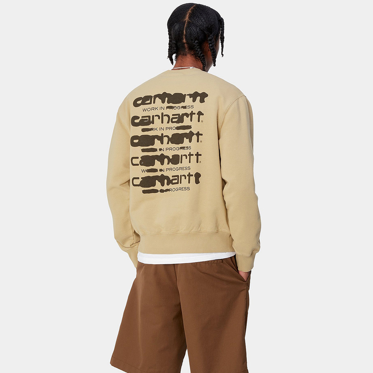Carhartt WIP Ink Bleed Sweater Sable/Tobacco Stone Washed Carhartt WIP Ink Bleed Sweater Sable/Tobacco Stone Washed