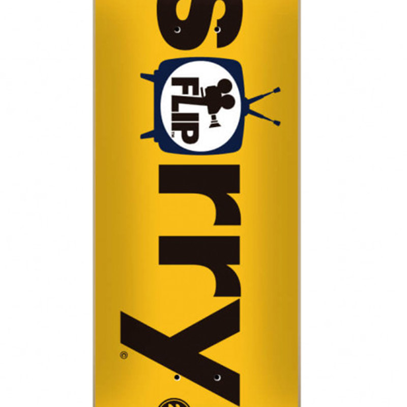 Flip Sorry 20th Anniversary Yellow Skateboard Deck 8.25 Flip Sorry 20th Anniversary Yellow Skateboard Deck 8.25