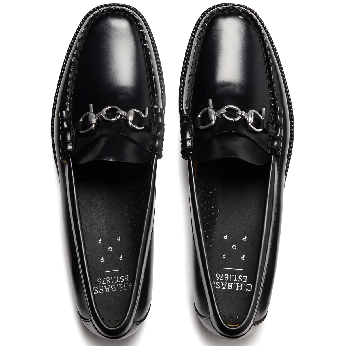 G.H.Bass x POP Easy Weejuns Lincoln Leather Black Leather