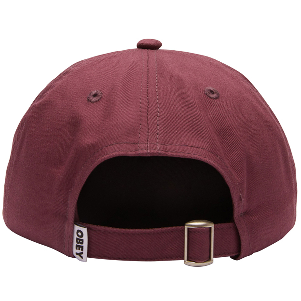 Obey Bold Twill 6 Panel Strapback Cap Vino Obey Bold Twill 6 Panel Strapback Cap Vino
