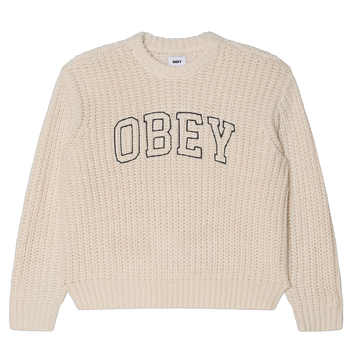 Obey Collegiate Sweater Whisper White