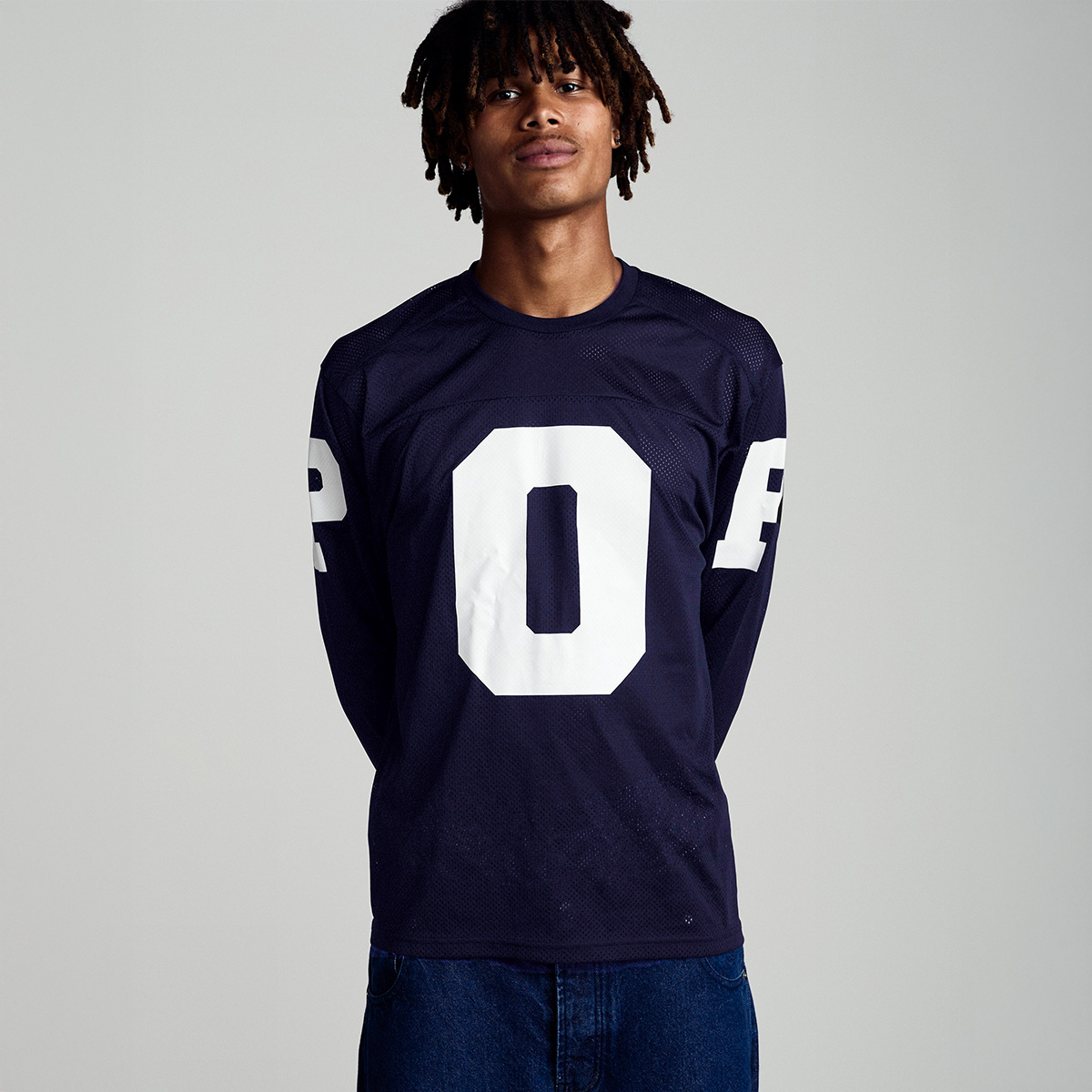 POP Mesh Football Longsleeve T-Shirt Navy