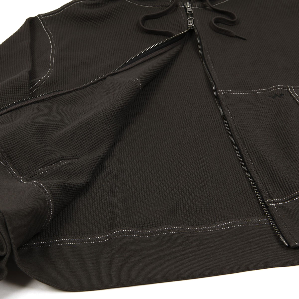 Vans Skate Full Zip Hooded Sweater Thermal Faded Black Vans Skate Full Zip Hooded Sweater Thermal Faded Black