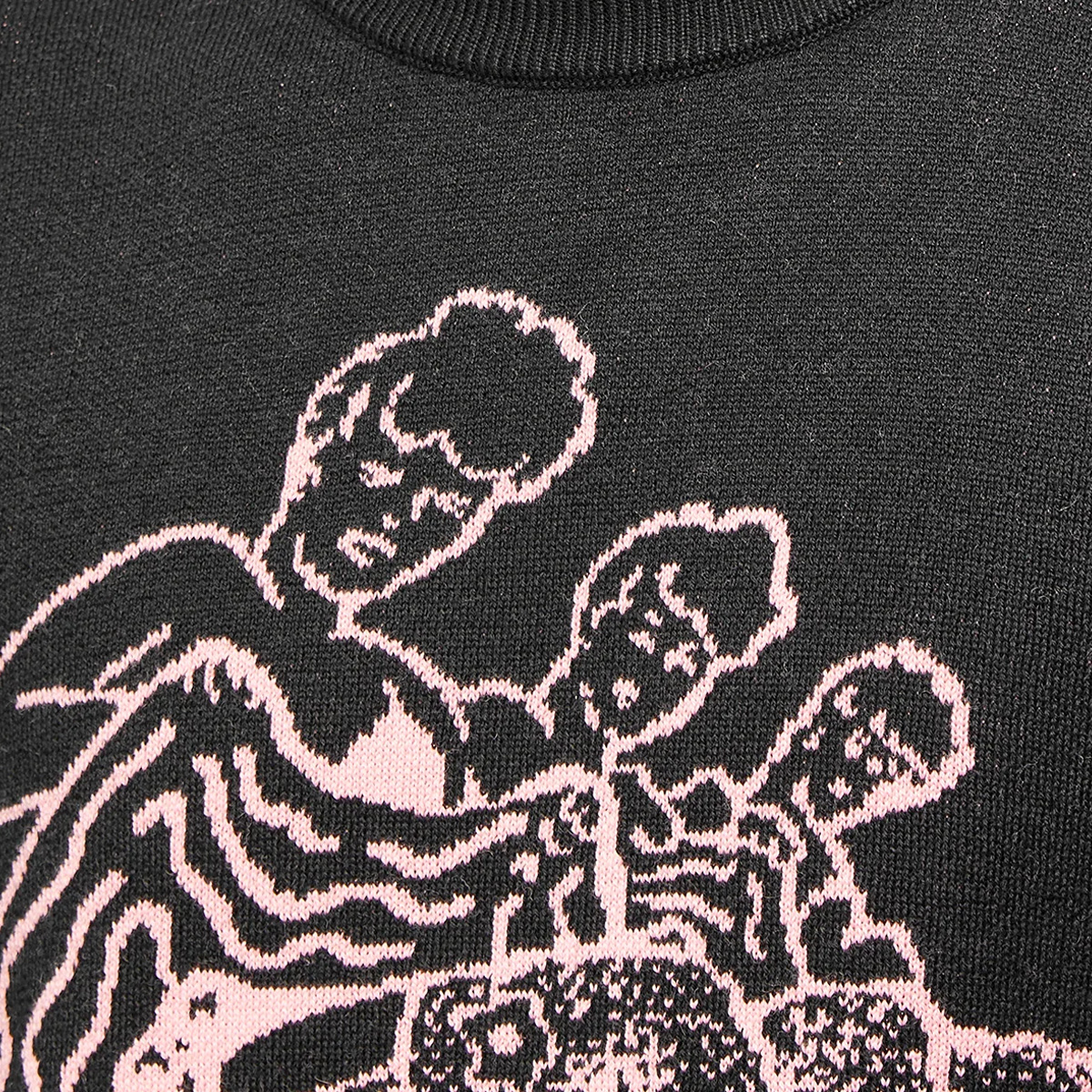 Rassvet Cabaret Knit Crewneck Sweater Black Rassvet Cabaret Knit Crewneck Sweater Black