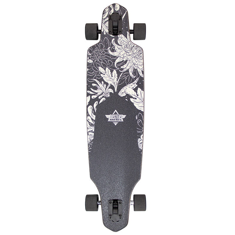 Dusters Channel Blooming Complete Drop Through Longboard Black/White 38.0 Dusters Channel Blooming Complete Drop Through Longboard Black/White 38.0