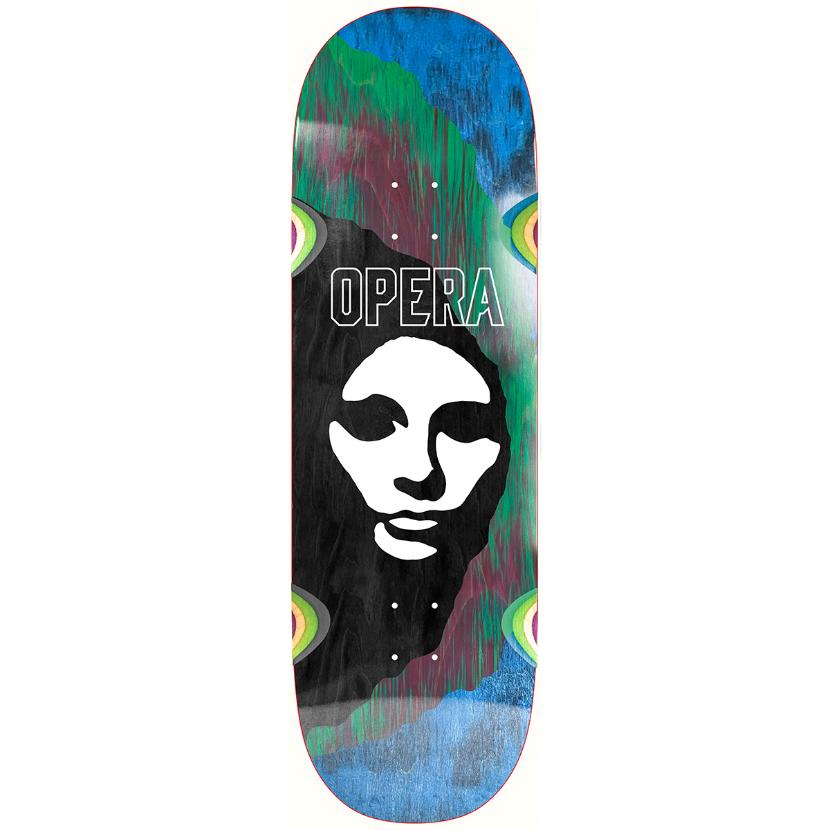 Opera Triple Torn Big Mask Skateboard Deck Assorted Blue/Black/Green 9.0