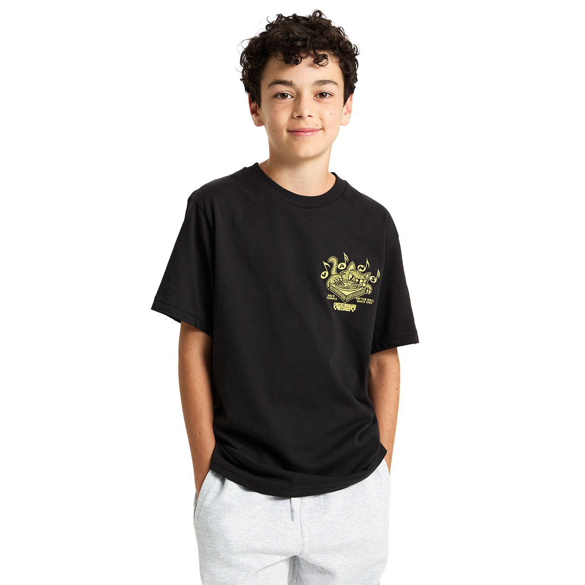 Vans Kids By Scratched Records T-Shirt Black