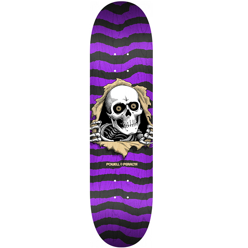 Powell Peralta Ripper Skateboard Deck Shape 246 Natural/Purple 9.0
