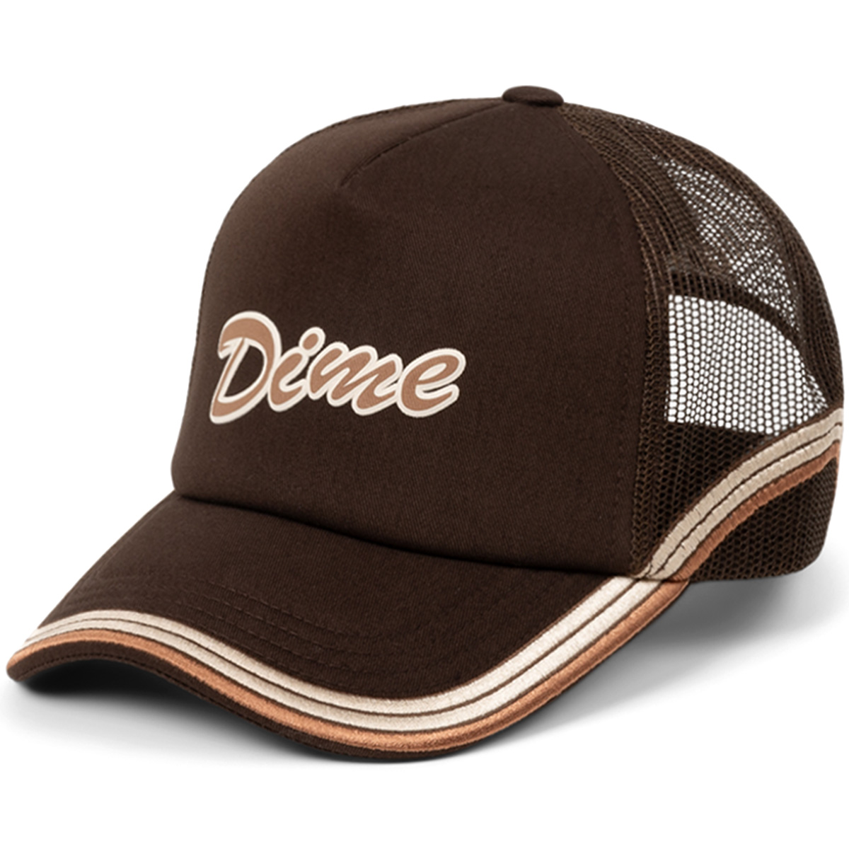 Dime Race Trucker Cap Brown