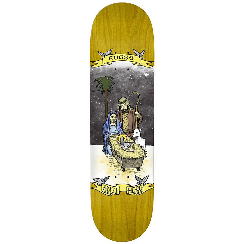 Anti Hero Russo Pigeon Religion Skateboard Deck 8.38 Anti Hero Russo Pigeon Religion Skateboard Deck 8.38