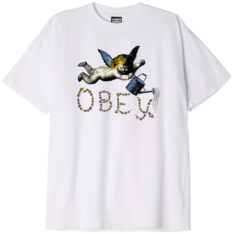 Obey Flower Angel T-Shirt White Obey Flower Angel T-Shirt White