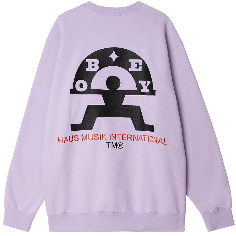 Obey Haus Musik Crewneck Sweater Digital Lavender