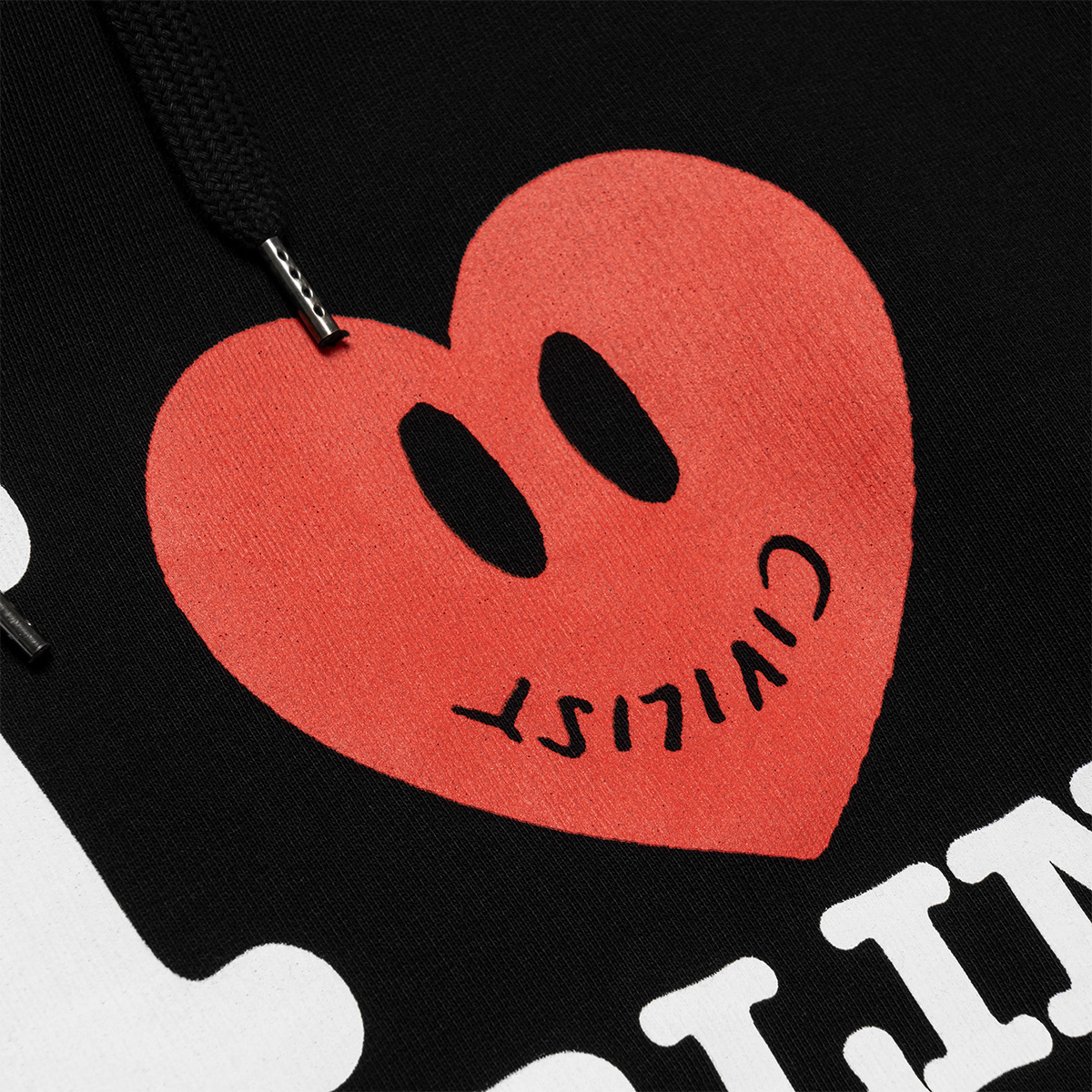 Civilist Ilove Hooded Sweater Black Civilist Ilove Hooded Sweater Black