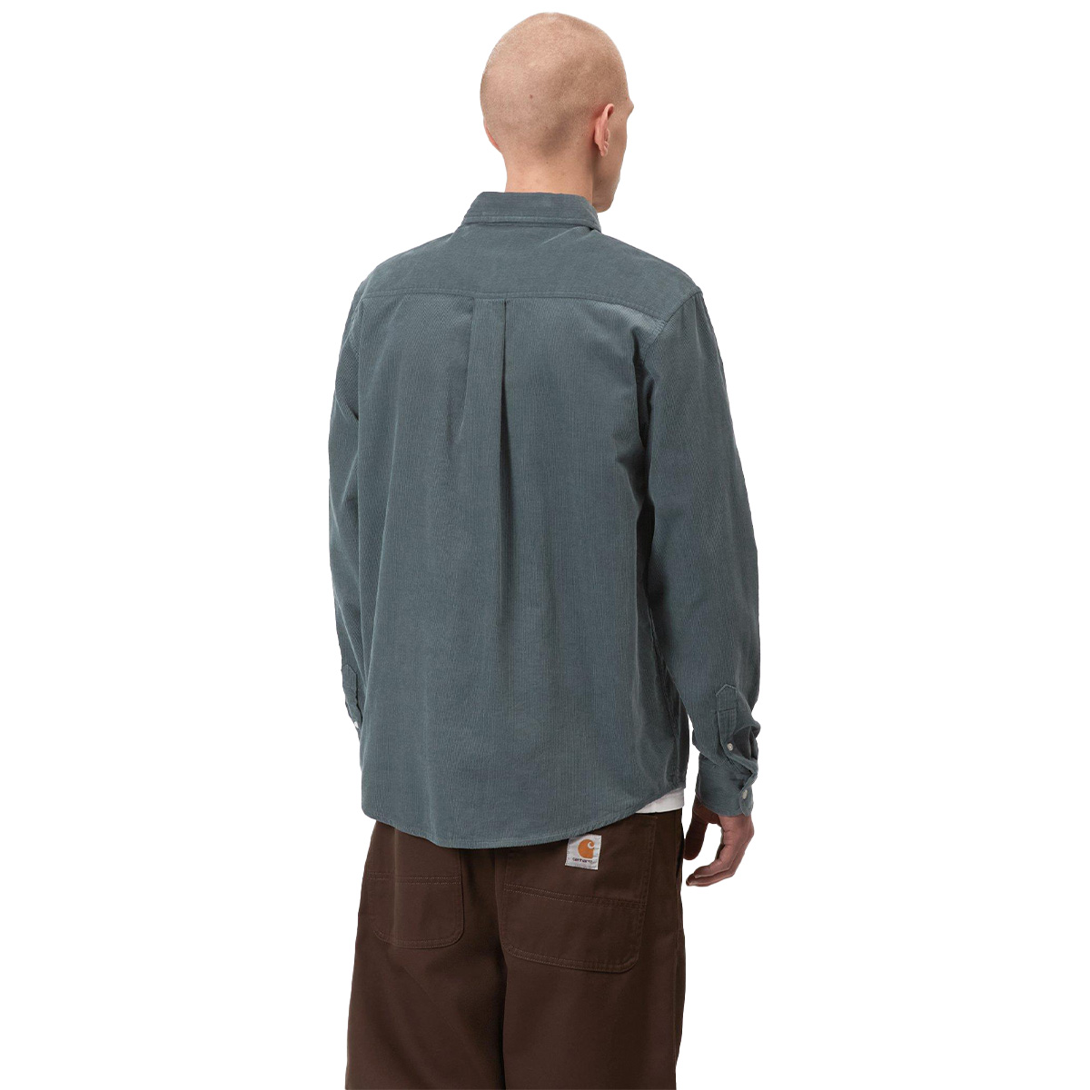 Carhartt WIP Madison Longsleeve Fine Cord Shirt Cozy Blue/Wax