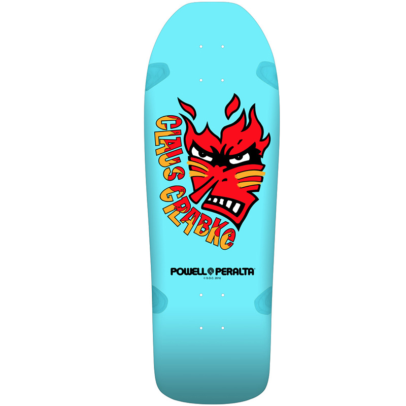 Powell Peralta Claus Grabke Skateboard Deck 287 Aqua 10.25 Powell Peralta Claus Grabke Skateboard Deck 287 Aqua 10.25