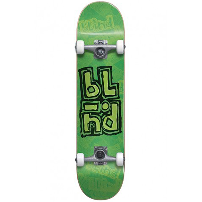 Blind OG Stacked Stamp FP Complete Skateboard Green 8.0