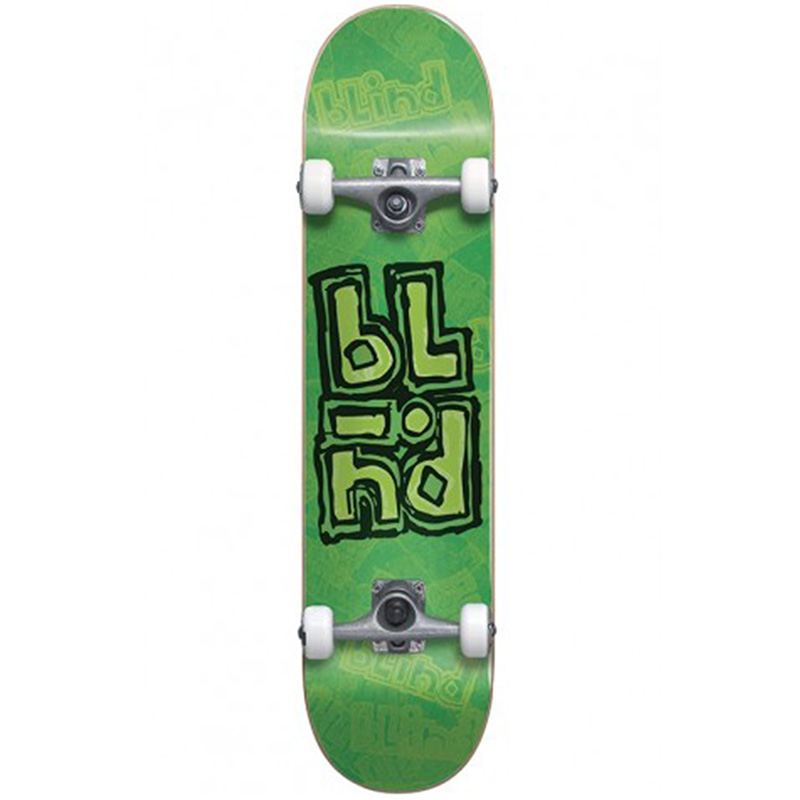 Blind OG Stacked Stamp FP Complete Skateboard Green 8.0 Blind OG Stacked Stamp FP Complete Skateboard Green 8.0