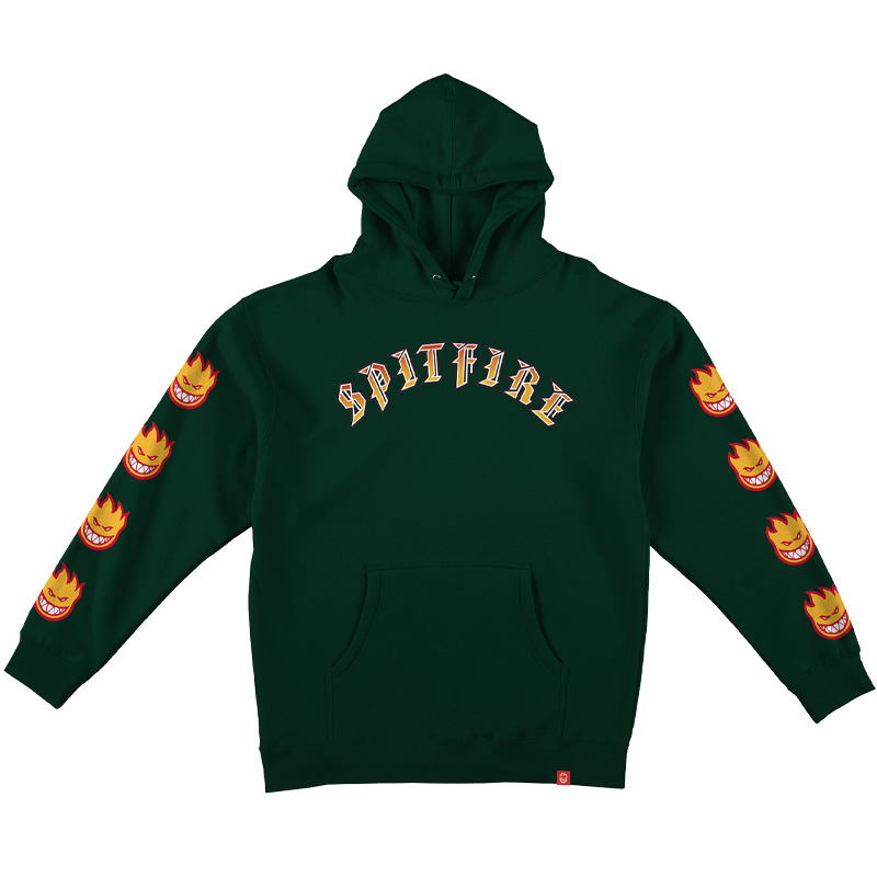 Spitfire Old E Bighead Fill Hoodie Dark Green/Gold Spitfire Old E Bighead Fill Hoodie Dark Green/Gold