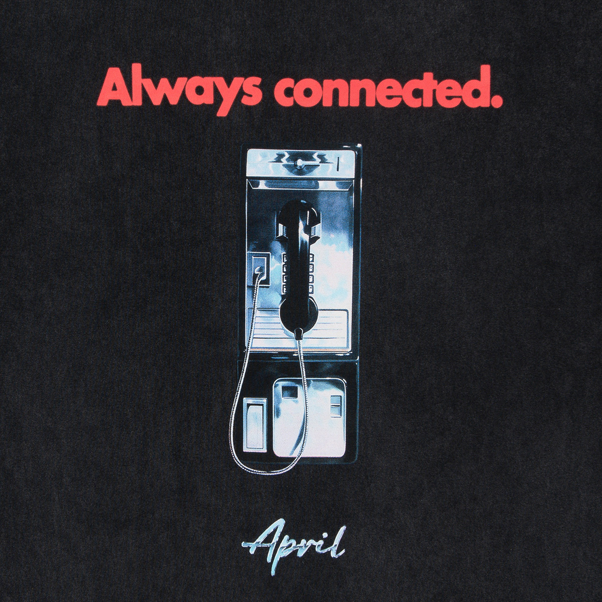 April Always Connected T-shirt Vintage Black April Always Connected T-shirt Vintage Black