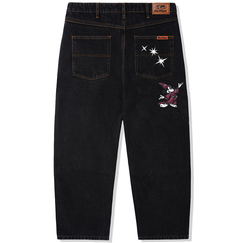 Butter x Disney Fantasia Baggy Denim Jeans Washed Black