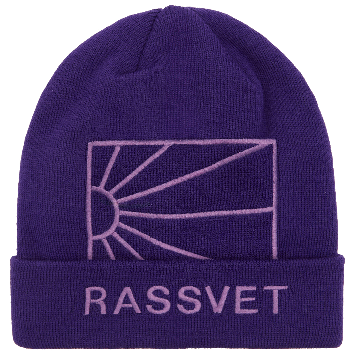 Rassvet Logo Knit Beanie Purple
