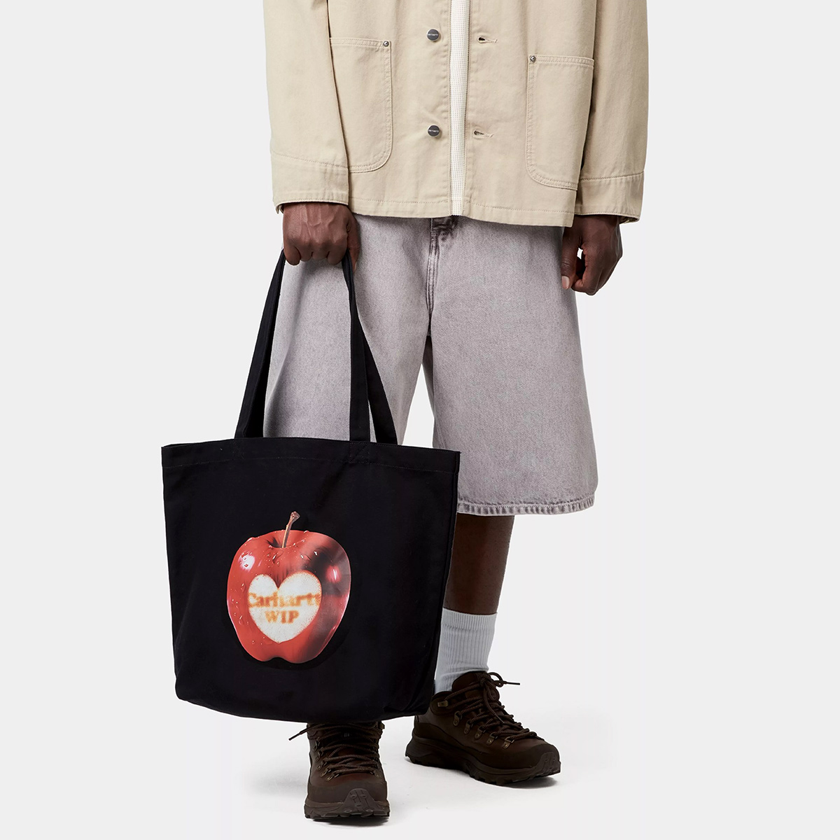 Carhartt WIP Canvas Graphic Tote Bag Spoiled Print Black