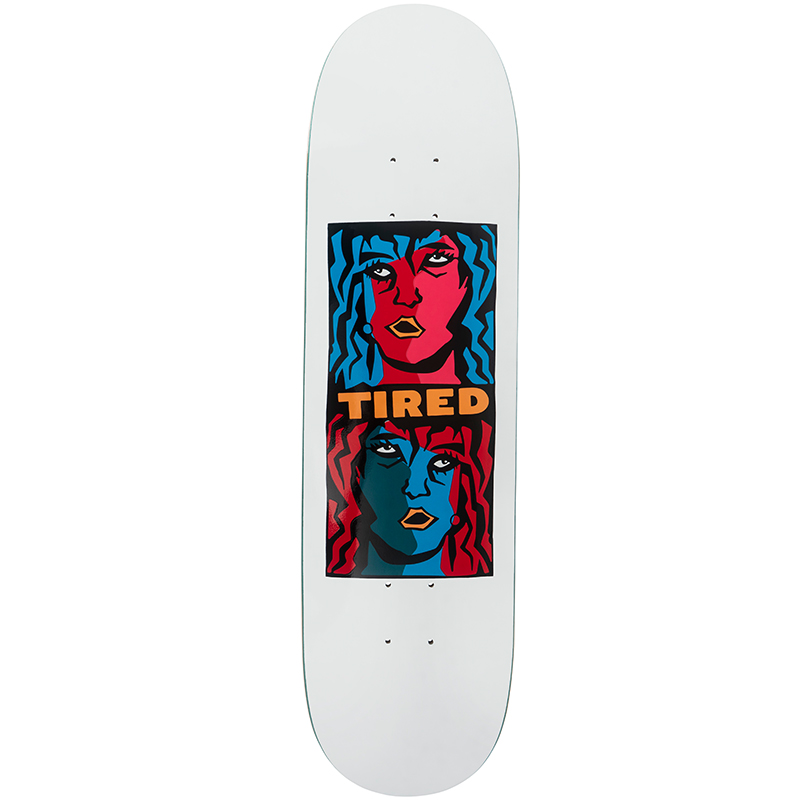 Tired Double Vision Skateboard Deck 8.25 Tired Double Vision Skateboard Deck 8.25