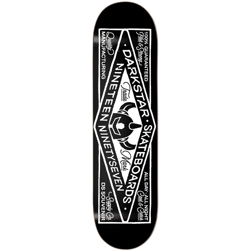 Darkstar General RHM Skateboard Deck Black 8.25