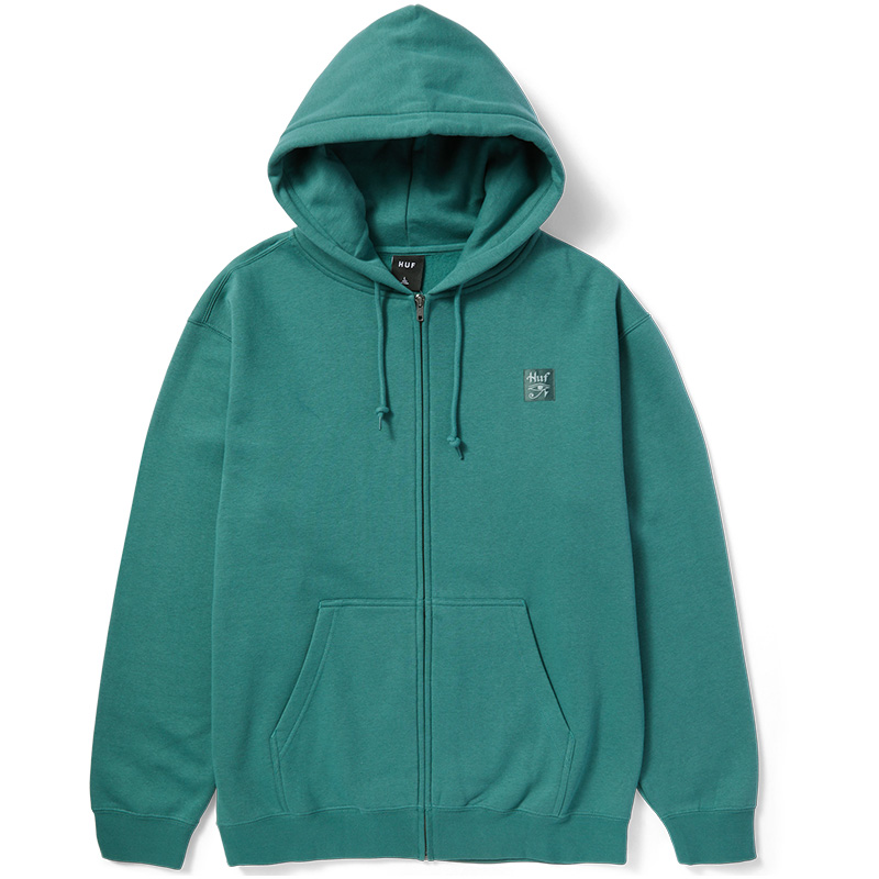 HUF Horus Zip Hoodie Pine