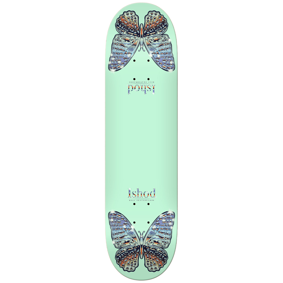 Real Ishod Wair Mariposa Chrome Twin Tail Skateboard Deck Teal 8.5
