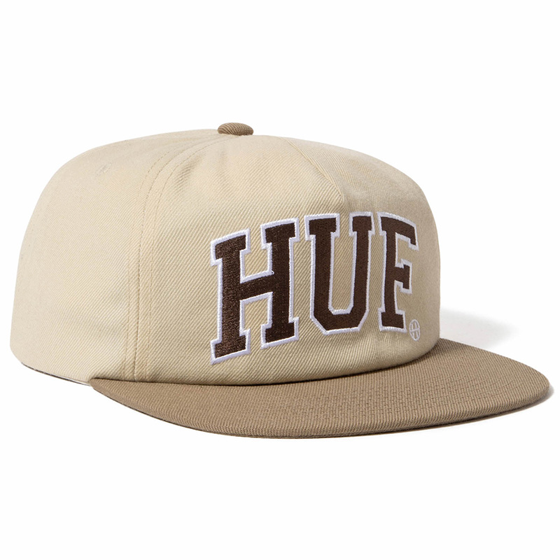 HUF Huf Arch Logo Snapback Cap Cream