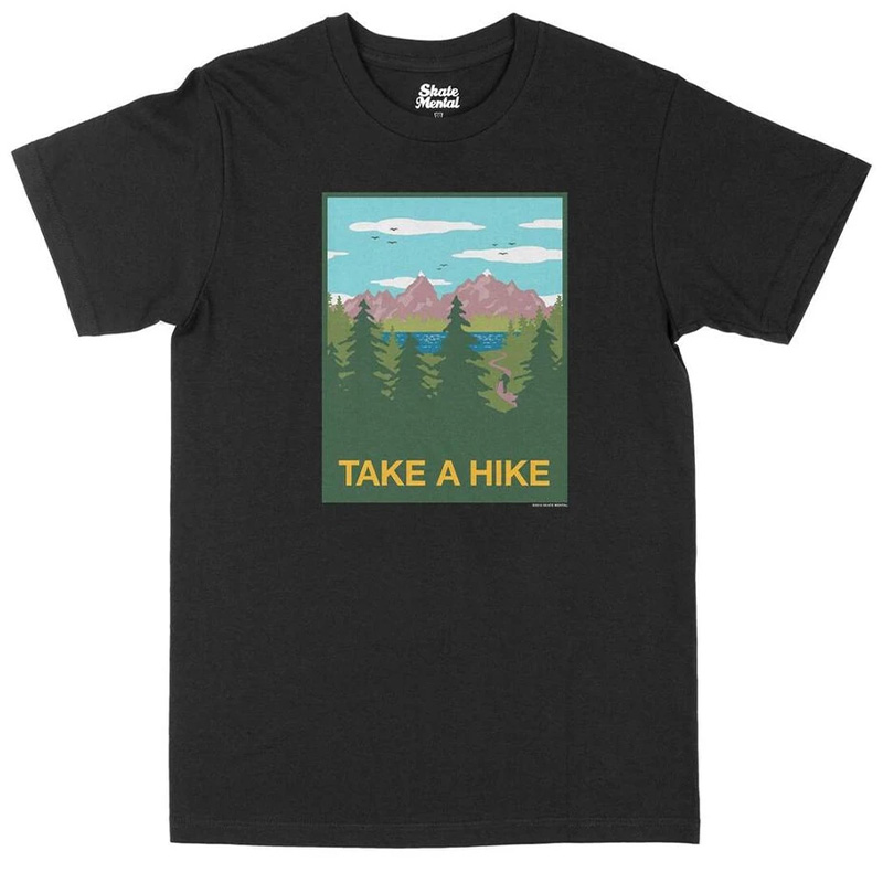 Skate Mental Take A Hike T-Shirt Black