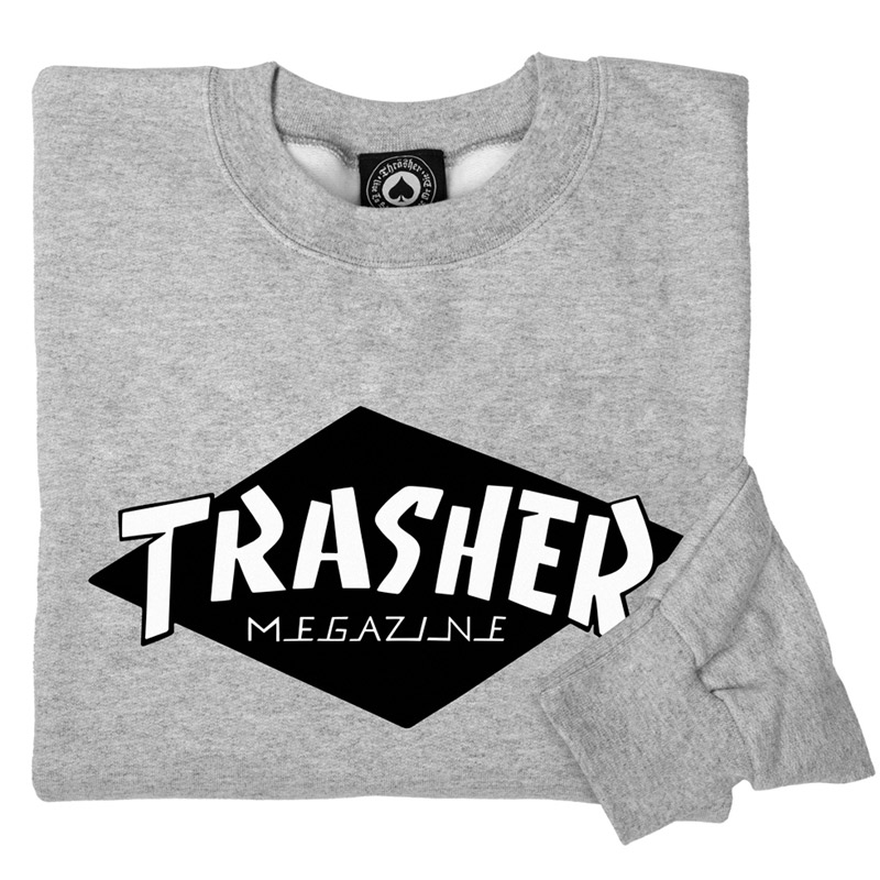 Thrasher x Parra Trasher Crewneck Sweater Grey Thrasher x Parra Trasher Crewneck Sweater Grey