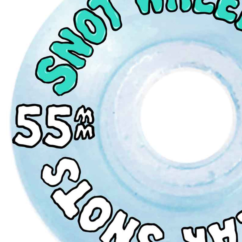Snot Wheel Co Clear Snots Wheels Blue 101A 55mm Snot Wheel Co Clear Snots Wheels Blue 101A 55mm